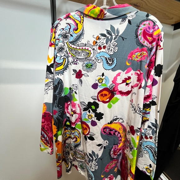 Parsley & Sage Gray Multicolor Paisley Button-Front Shirt - Picture 9 of 10